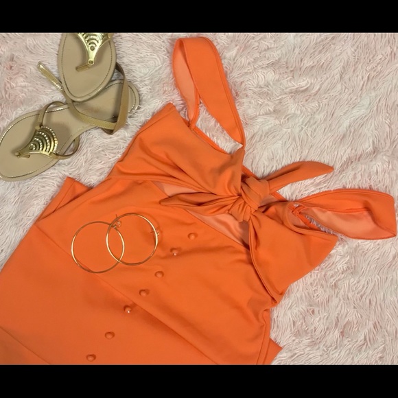 SHEIN Orange Maxi Dress - Picture 8 of 10